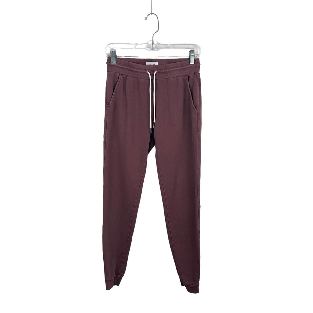 RARE Mate the Label Organic Cotton Joggers in Plum, Size S